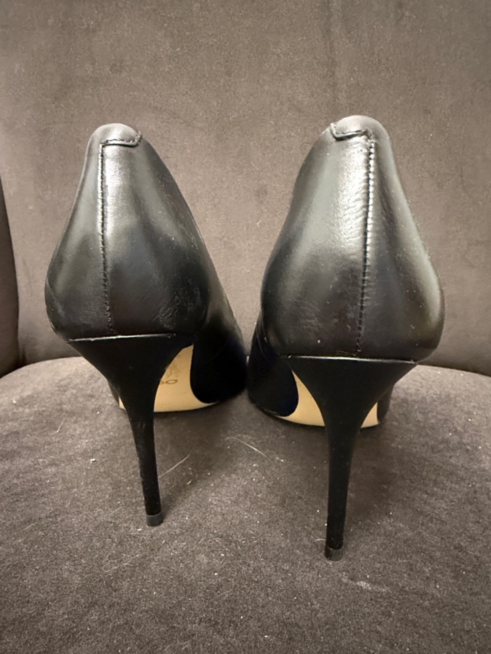 Aldo Black Pointed Toe Studded Pumps - Picture 2 of 3